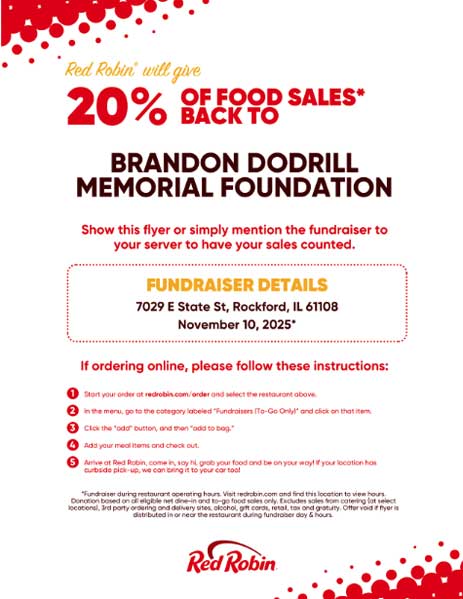 Red Robin Brandon Dodrill Memorial Fundraiser